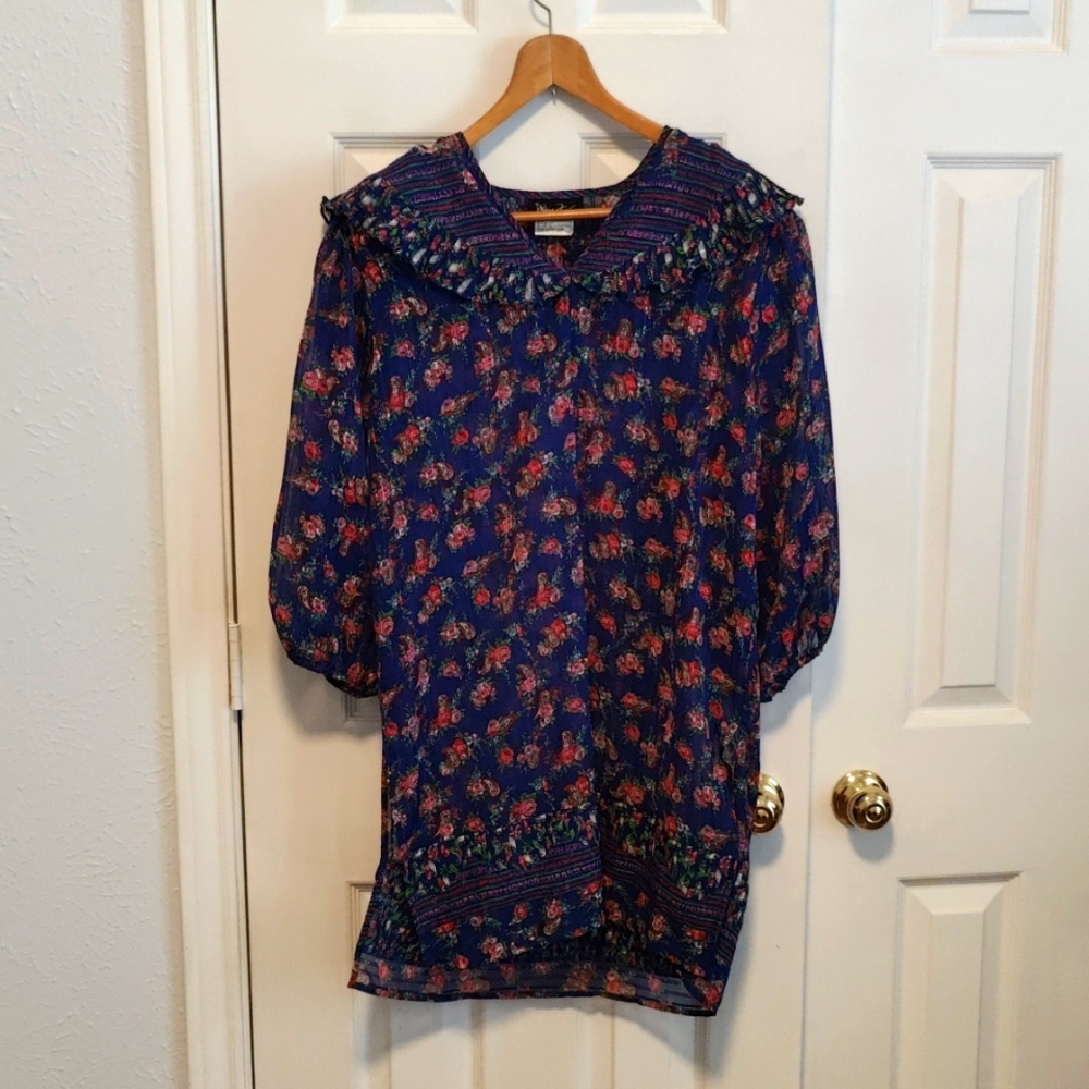 Diane Freis Vintage Georgette Blouse (Large)